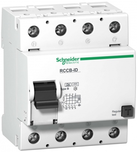 Выключатель дифференциальный (УЗО) ID 4п 80А 300мА-S тип B | код. 16762 | Schneider Electric
